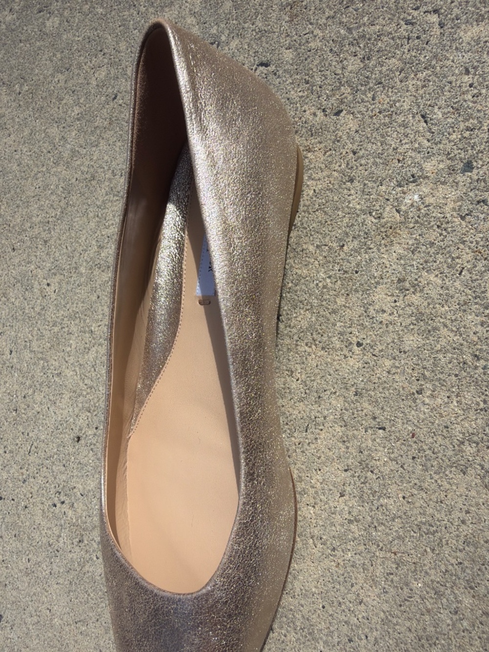 M.m.la fleur Rowan metallic suede flat in prosecco - Picture 2 of 9